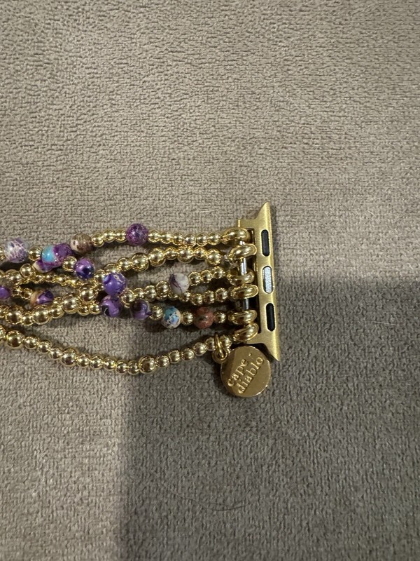 Cape Diablo Amethyst Crystal Quartz Bracelet Smart Watch Size L gallery