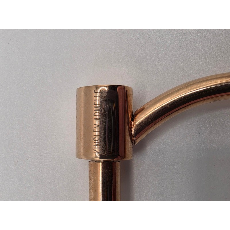 Kinsley Armelle Rose Gold Screw Bar Cuff Bracelet Minimalist Shackle Bangle gallery