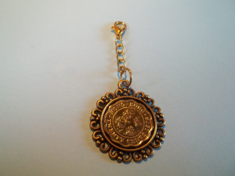 HONG KONG COIN - LIMITED EDITION - BRONZE CASED PENDANT / CHARM - 1975 to 1991 gallery
