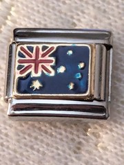 Authentic Zoppini Italian Classic 9mm Link Australia Australian Flag Charm A60