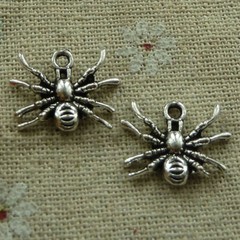 Free Ship 120 pcs tibetan silver spider charms 19X14mm L-2354