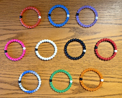 LOT OF TEN (10) LOKAI Silicone Bracelets Assortment of Colors and Sizes