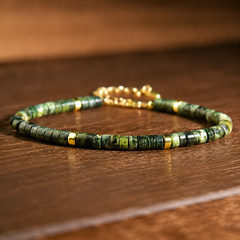 Natural Kambaba Jasper Bracelet Crocodile Healing Gemstone Beaded Handmade Gift