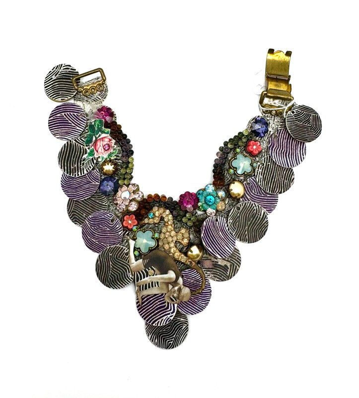Michal Negrin Bracelet And Ring Set Colourful Crystals Unique. gallery