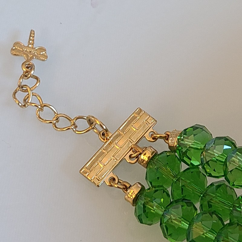 SALE Kirks Folly Dragonfly Desire 3 Strand Crystal Bracelet GREEN ONLY 9 IN WOW gallery