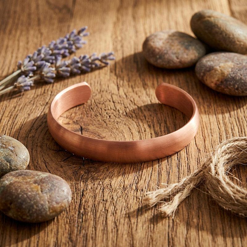 Solid Pure Copper Heavy Bracelet Arthritis Pain Therapy Energy 50gr Cuff Bangle gallery