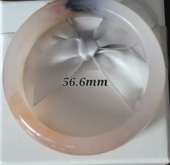 Natural Agate Bangle inner Diameter 56mm Grey Reddish Brown
