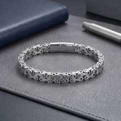 Byzantine King’s Chain Bracelet in Silver