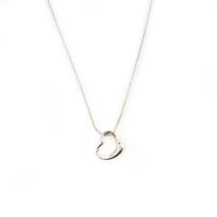 Tiffany Tiffany Co. Open Heart Necklace Silver 925 Approximately 2g Silver 6 3 9