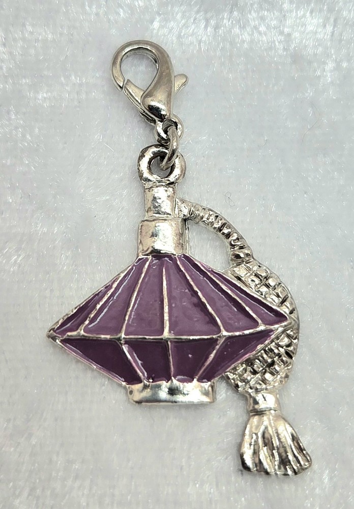 Perfume Bottle Purple Vintage Ganz Early 2000s Clip On Charms Retro