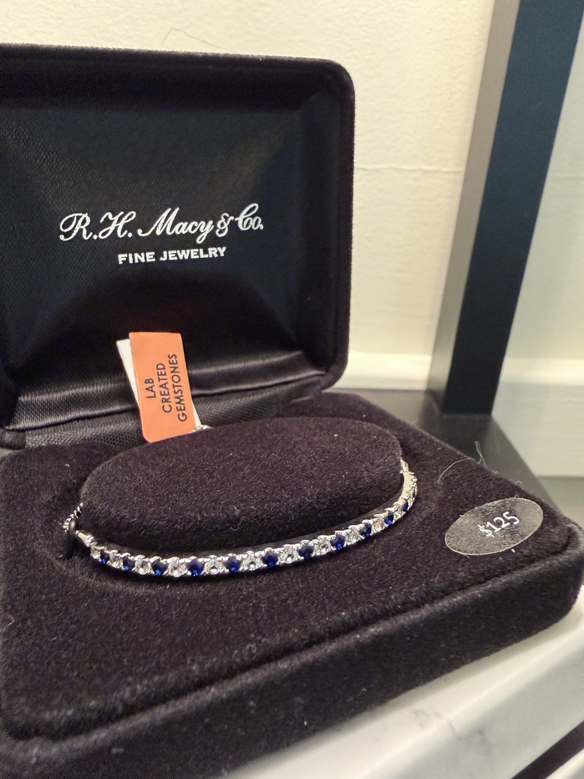 R.H. Macy & Co. Sterling Silver Lab-Created Sapphire Tennis Bracelet gallery