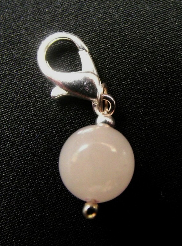 Clip on Gemstone Charms for Bracelet - Choice, Tiger Eye, Rose Quartz - Healing gallery