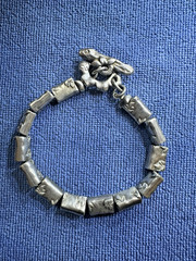 Vintage DANON Israel Designer Silver Plated Unique Bracelet Hand Made VERY RARE