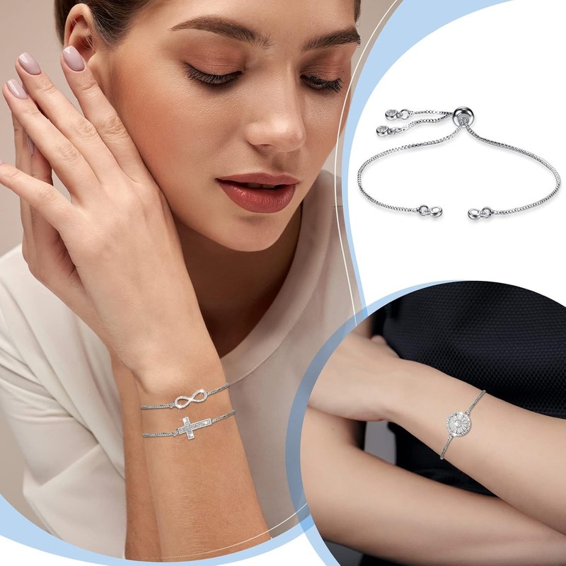 10 Pieces Adjustable Slider Bracelet for Jewelry Making Bracelet Chains for D... gallery