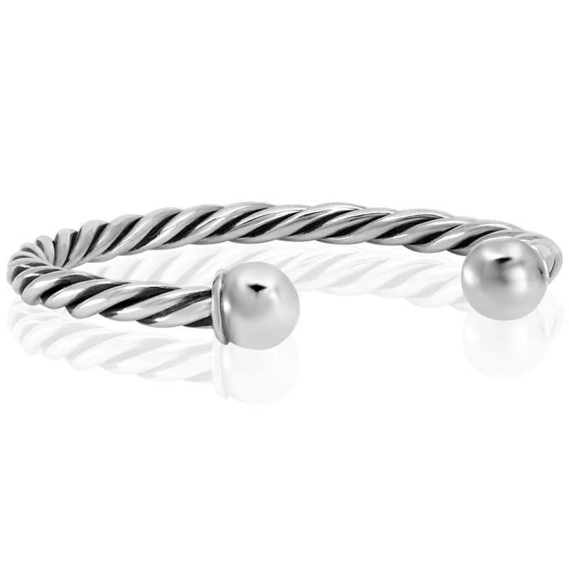 High-Quality Cuff Bracelet for Men & Women made of Solid 925 Sterling Silver. gallery