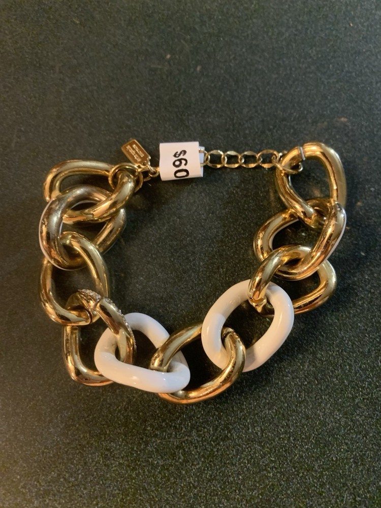 Kate Spade New York Gold White Chunky Chain Bracelet