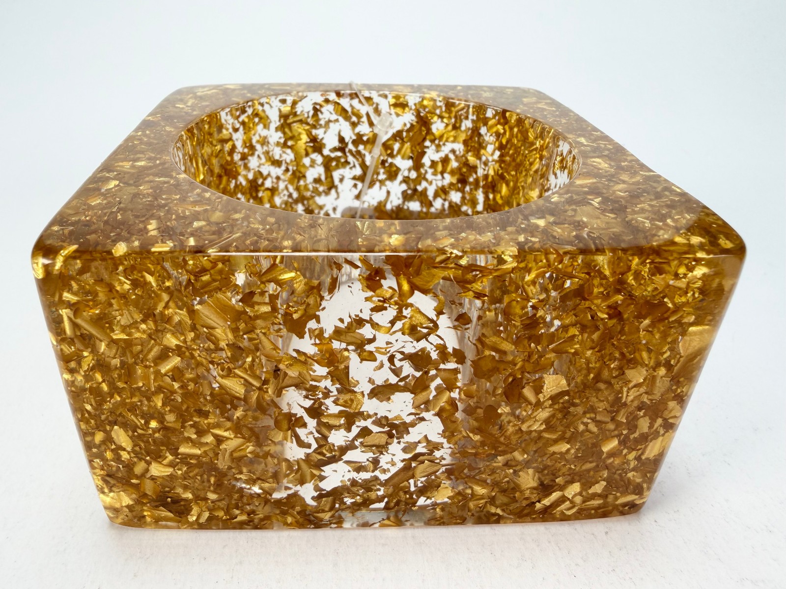 Jackie Brazil "Solid Square" Gold Flakes 5cm Bangle ( B2100 ) gallery