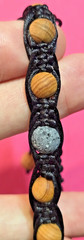 Macrame and Cedarwood and Lava(infusible) Gemstone Bead Adjustible Bracelet