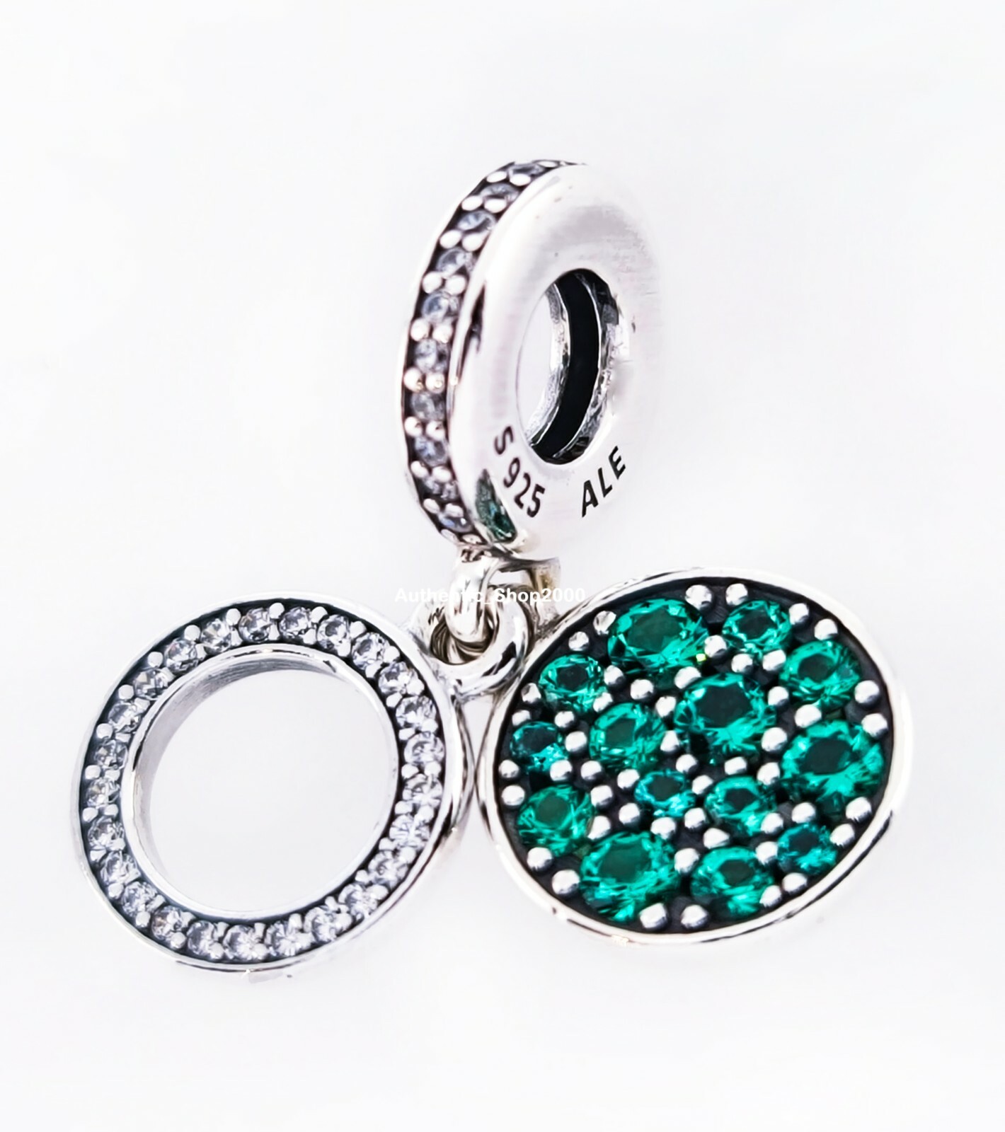 NEW 100% Authentic PANDORA Birthday Gift Sparkling Green Disc Charm 799186C02 gallery