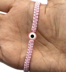 String Pink Greek Evil Eye Bracelet for Women Men Charm Braided Lucky Bracelet