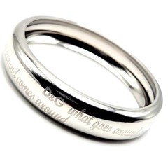 D&G DOLCE GABBANA What Goes Around Comes Around silver tone bangle bracelet