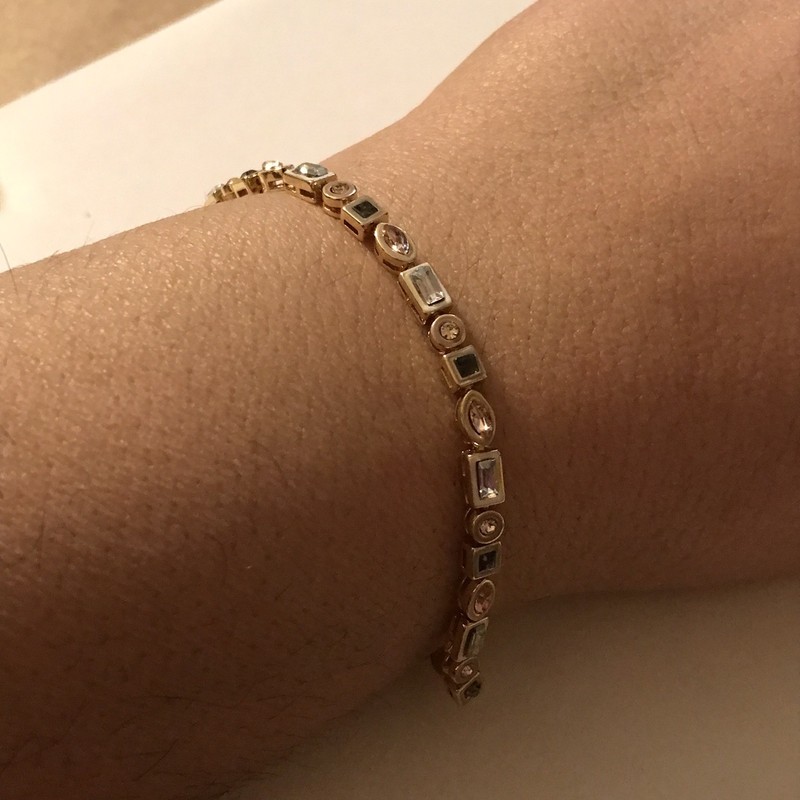 Baublebar Kayden Tennis Bracelet Multicolored Geo Shapes . 7” gallery