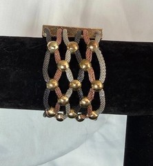 Vintage Copper, Multi-metal Multi-Strand Bracelet with Magnetic Clasp