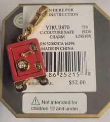 NEW WITH TAGGED BOX Juicy Couture Safe Charm