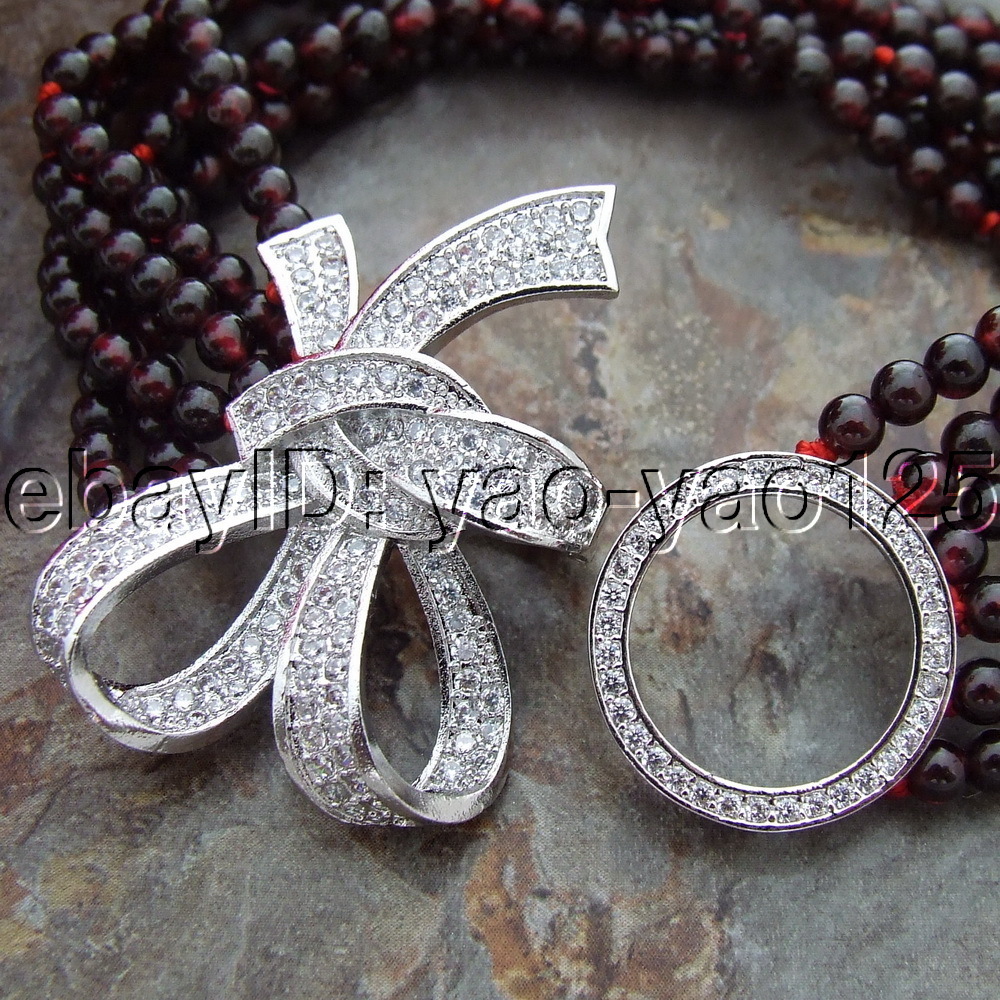 S102911 8'' 6 Strands 4mm Round Garnet Bracelet gallery