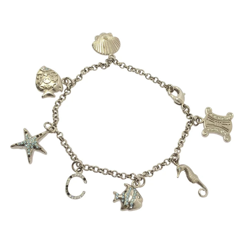 CELINE Trionf Chain Bracelet Silver Women Used gallery