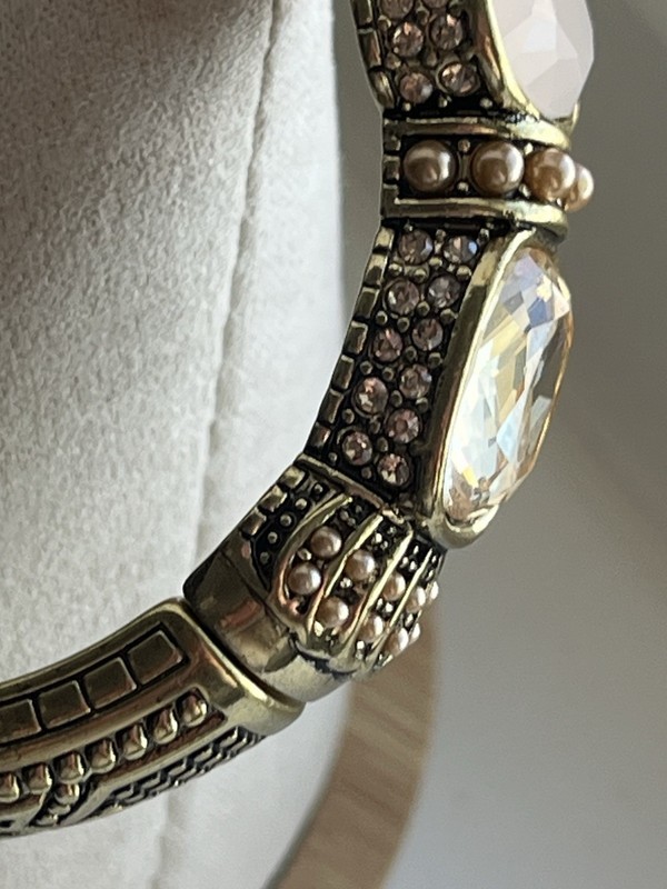 HEIDI DAUS Grand Slam Golden Shadow Crystal Deco Bracelet Large #9. gallery