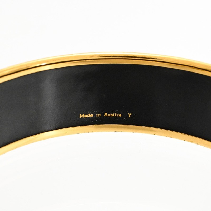 HERMES Email GM Bangle Black Inner Circumference 19cm Ladies' Accessories gallery