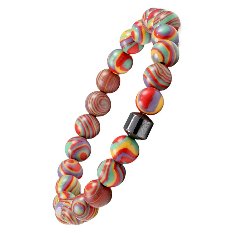 Colorful Beaded Stretch Bracelet Fashion Wristband Men Women Gift gallery