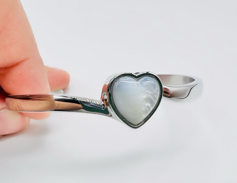 Urn Adjustable Bracelet for Ashes Cremation Memorial Ashes MOP Stone Heart Urn gallery