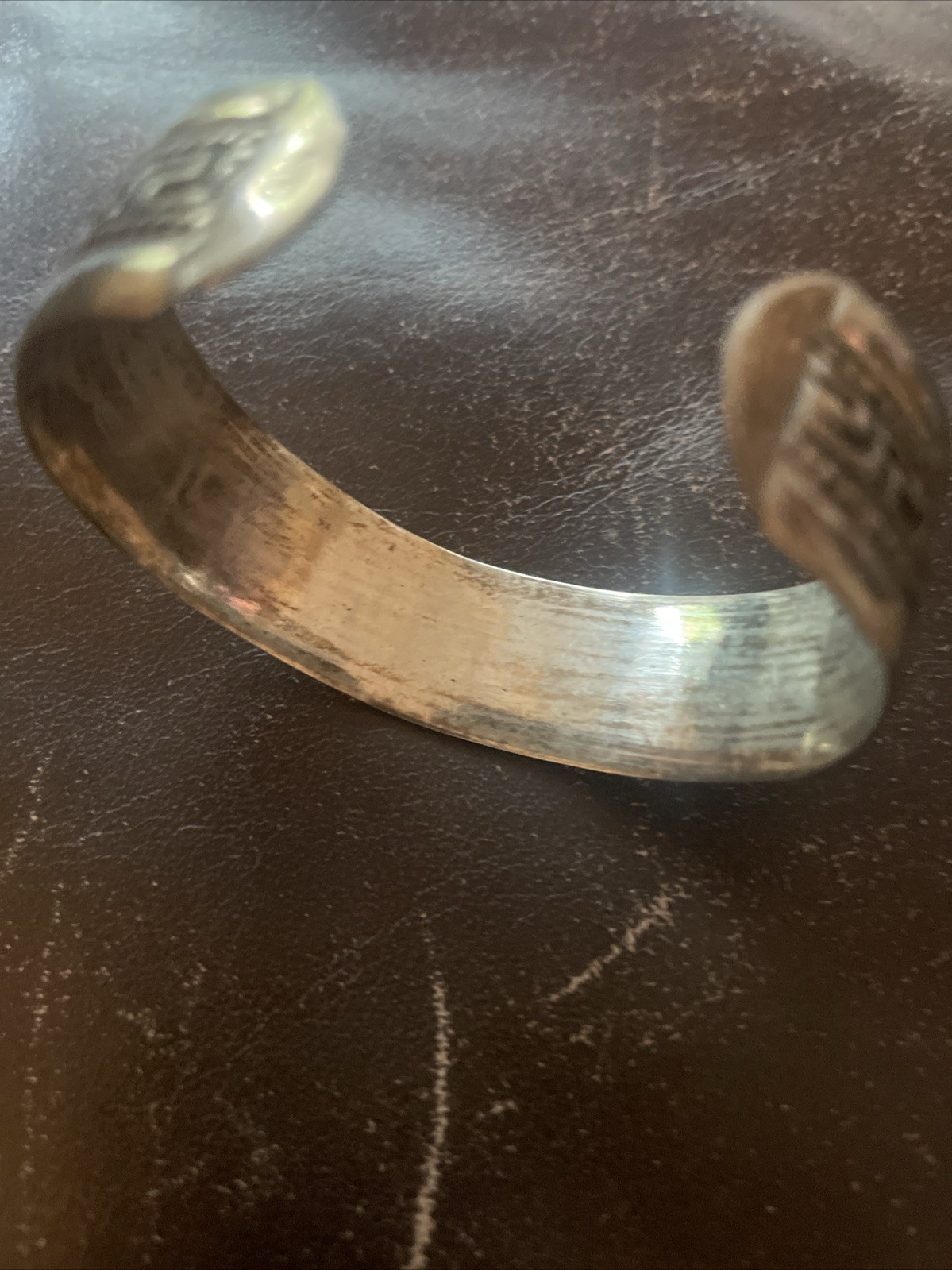 Vintage Silver 800 Cuff Bracelet Greek/south American Looking gallery