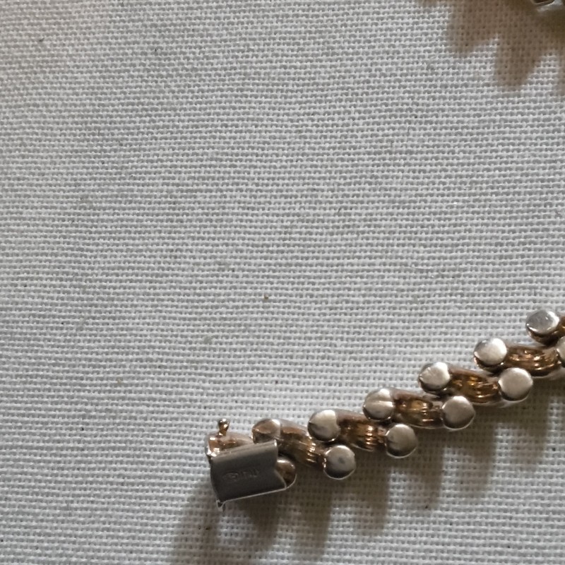 Italy Signed 925 Chain Bracelet w/ Box Clasp gallery
