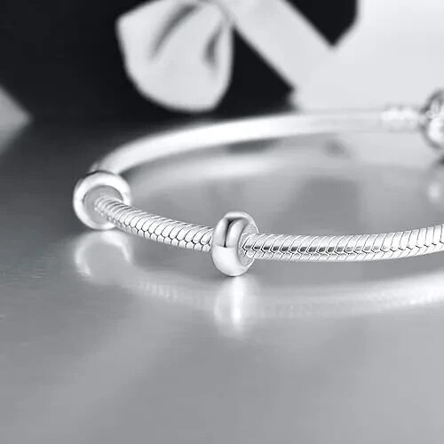 Authentic 2Pc Clip Lock Spacer Stopper Charm Bead Suits Pandora Bracelet NEW 004 gallery