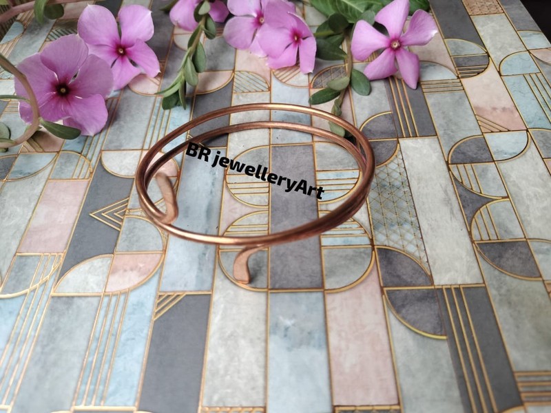 Minimal Open Copper Cuff Bracelet | Handmade Adjustable Copper Bangle gallery