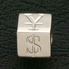 Loose Beads Stainless Steel Money Symbol Dollar Sign $ European Charm Bracelet