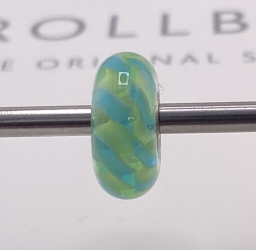 Trollbeads Light Blue Green Braid Bead gallery