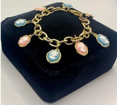 Bridgerton inspired Cameo Charm Bracelet