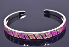 Fashion Fine Purple Fire Opal Bangles 925 Sterling Sliver Jewelry For Women Girl