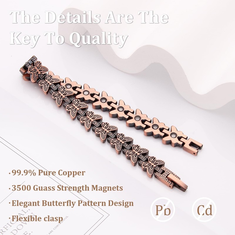 Men's Pure Copper Magnetic Therapy Bracelet Adjustable Pain Relief Arthritis gallery
