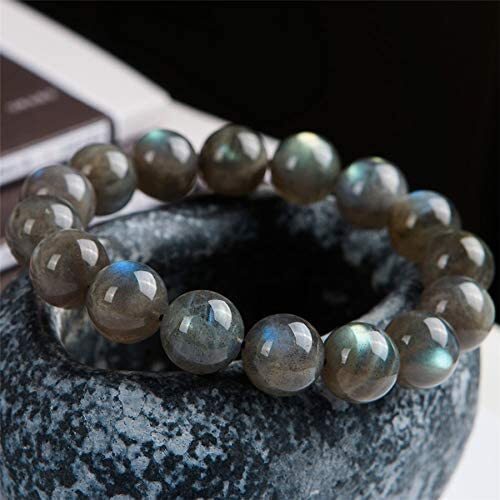 Natural Labradorite Stone Beaded Bracelet Gemstone Stretch Bracelet gallery