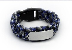 Paracord Travel ID Bracelet. Free engraving and Emergency wallet Card.
