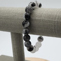 Black Rutilated Quartz Stretch Bracelet One Size Fits Most