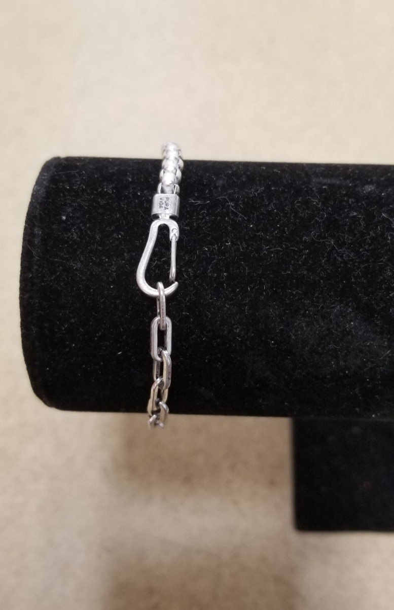 Pura Vida Carabiner Clasp Chain Bracelet 8" gallery