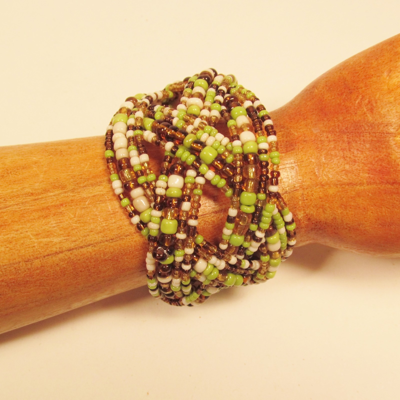 12 PC Handmade Bali Beaded Bright Color Braided Cuff Bracelet WHOLESALE LOT gallery