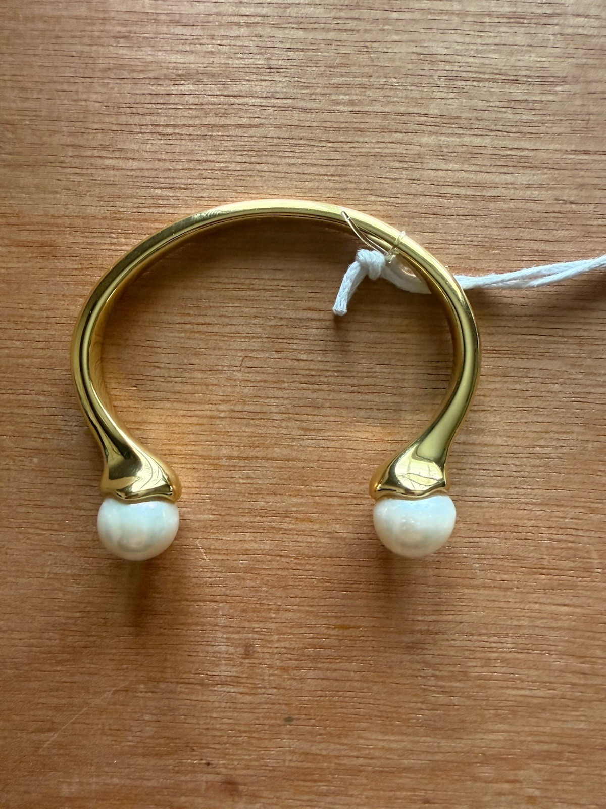 COS FRESH WATER PEARL CUFF BANGLE BRACELET GOLD XS/S RRP £45**NEW** gallery