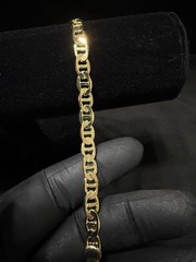gold layered bracelet 8inch 7mm lobster clasp